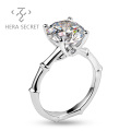 Manufacturer well made 3.00ct moissanite solitaire 925 sterling silver ring